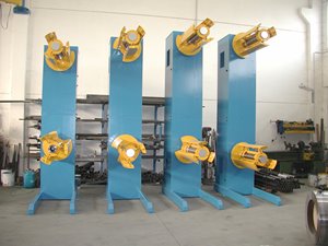    Coil Cars Decoilers Edge Trimmers… Line Pars CLP TWO SUPERIMPOSED MANDREL UNDRIVEN DECOILERS